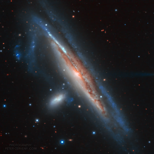 NGC1532 Haley's Coronet Galaxy (plus NGC1531 Dwarf Galaxy)