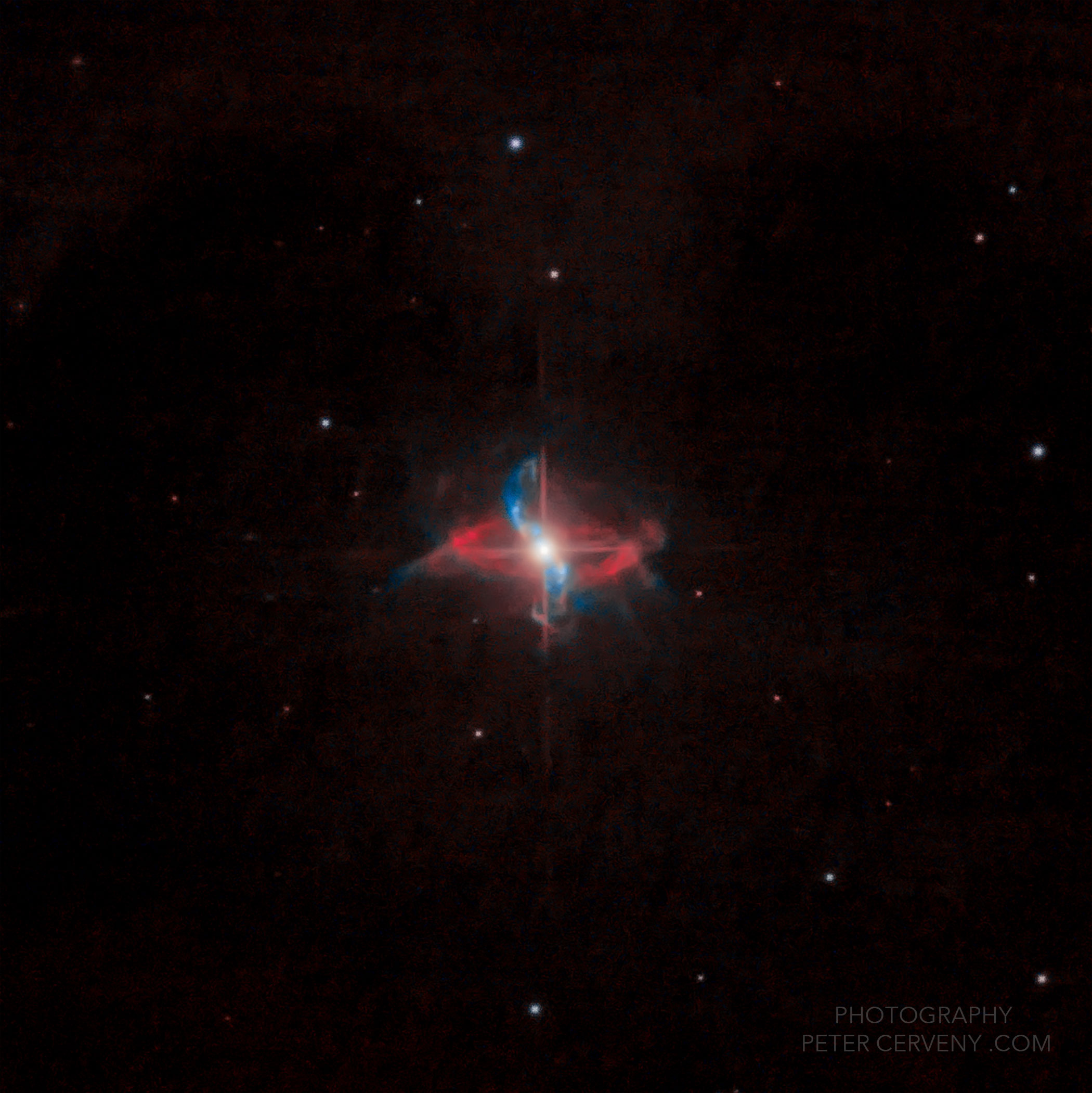R Aquarii - Wolf-Rayet Star and Cederblad 211 Nebula