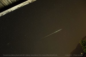 2sec Perseids Meteor Burst with M31 Galaxy 2sec Perseids Meteor Burst with M31 Galaxy