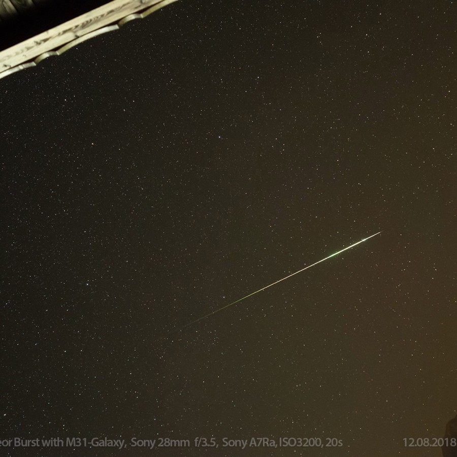 2sec Perseids Meteor Burst with M31 Galaxy