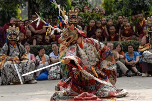 Mahakala Lama dances in Bodhgaya